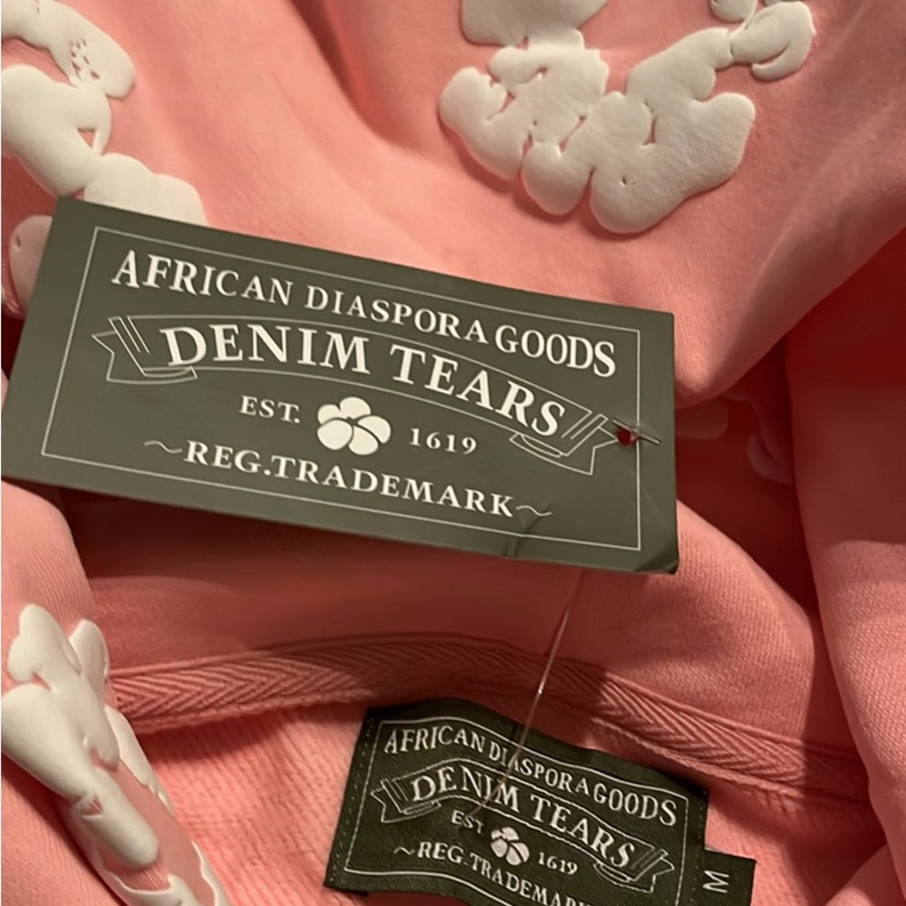 Pink Denim Tear Hoodie